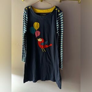 Mini Boden Blue Bird w/Balloons Dress Size 11/12